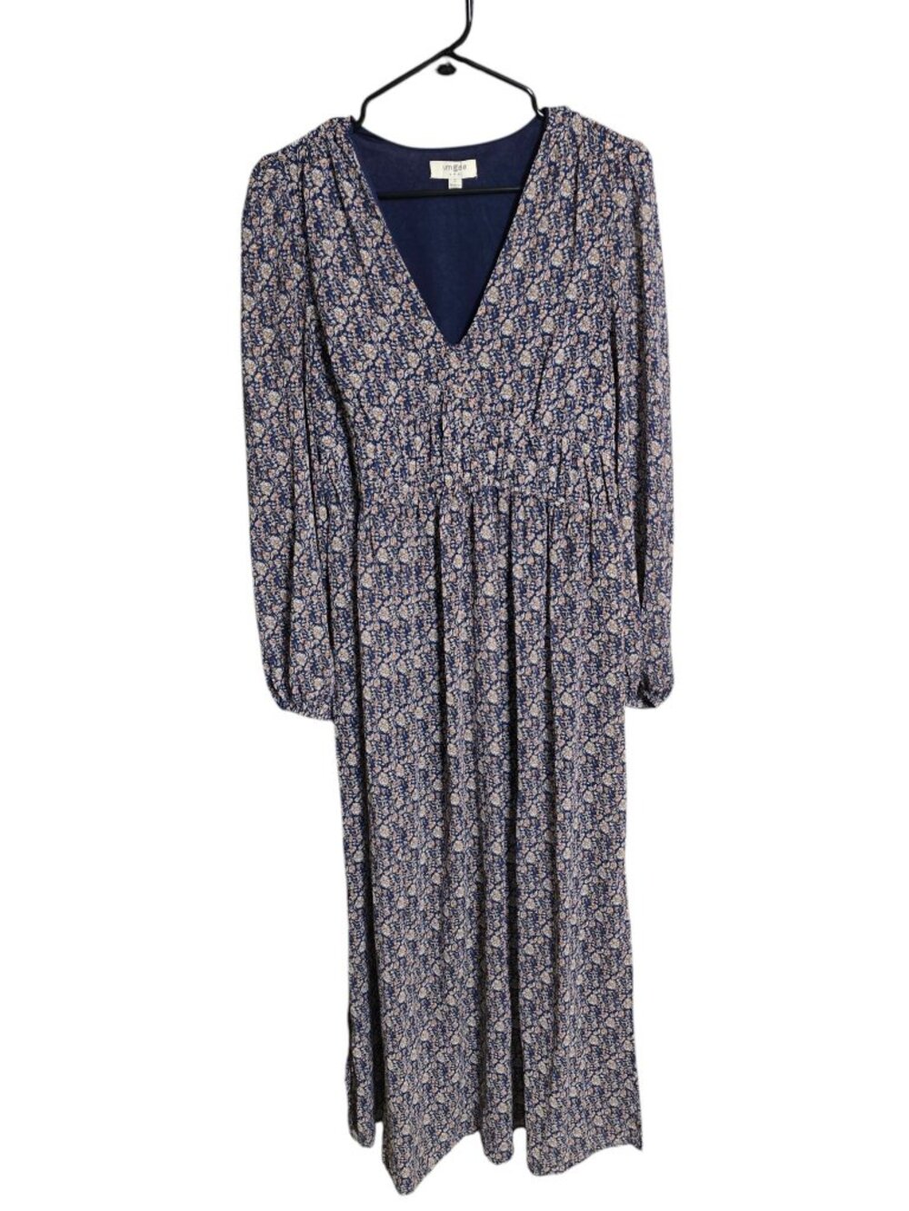 Umgee Women’s The Mindy Maxi Navy Floral Dress S‎
